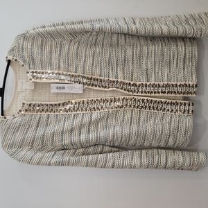 Chico's tweed cardigan sweater